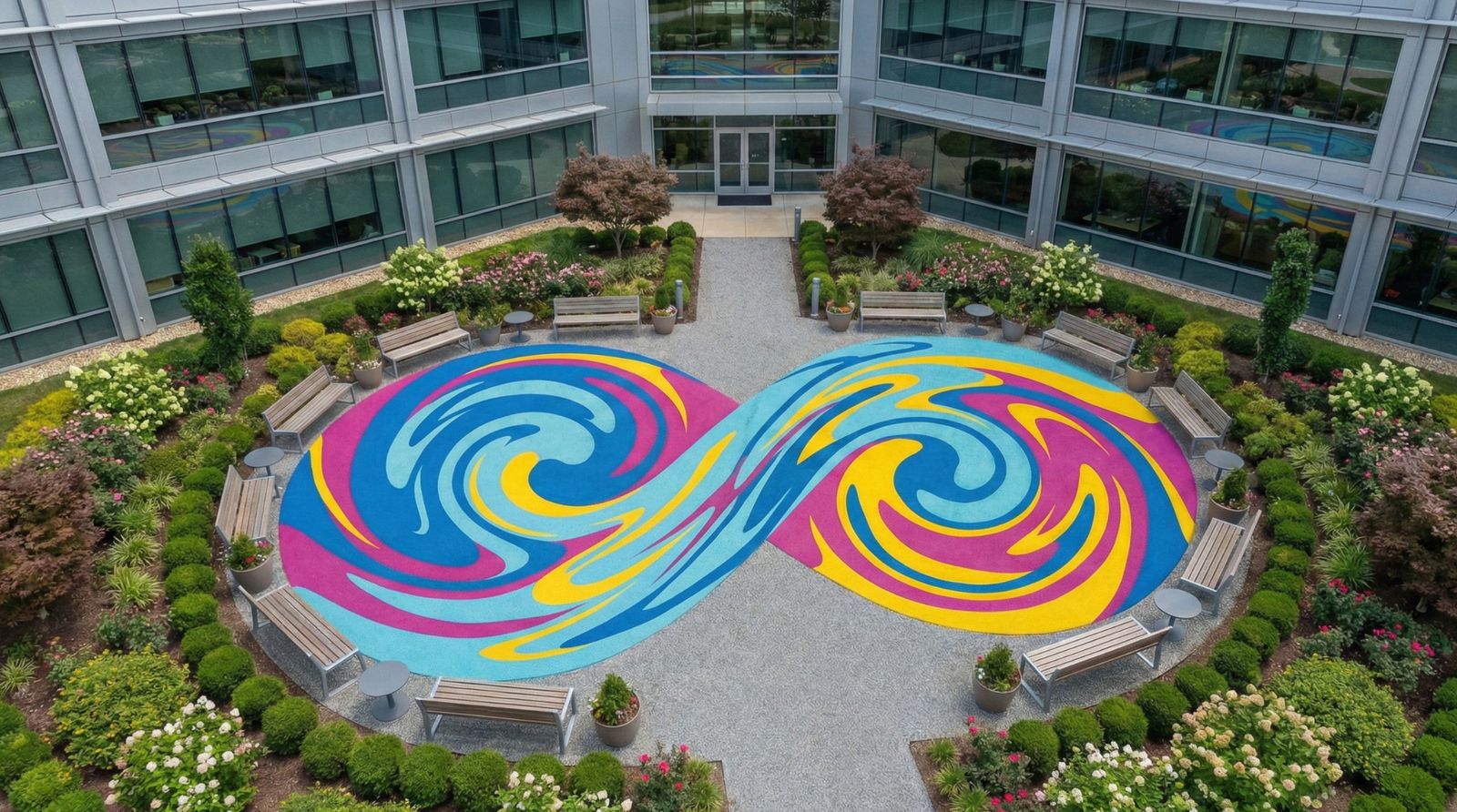 Amostra de grânulos de borracha EPDM e SBR para piso monolítico